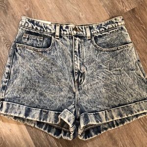 American Apparel high waisted wash shorts